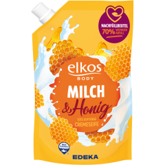 EDEKA elkos Cremeseife Milch & Honig Nachfüllbeutel 750 ml 