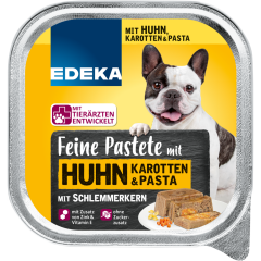 EDEKA Feine Pastete mit Schlemmerkern mit Huhn, Karotten & Pasta 300 g 