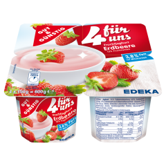 GUT&GÜNSTIG Fruchtjoghurt 3,8% Fett Erdbeere 4 x 150 g 