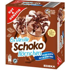 GUT&GÜNSTIG Vanille-Schoko-Hörnchen, 6 Stück 720 ml 