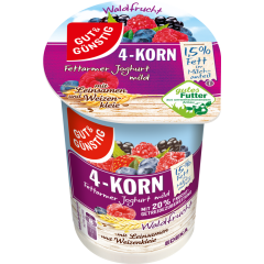 GUT&GÜNSTIG 4-Korn-Fruchtjoghurt Waldfrucht 1,5 % Fett 250 g 