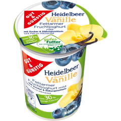 GUT&GÜNSTIG Fettarmer Fruchtjoghurt 1,5% Fett Heidelbeere-Vanille 250 g 