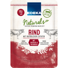EDEKA Naturals Katzen Premium - Mahlzeit Rind mit Distelöl & Petersilie 85 g 