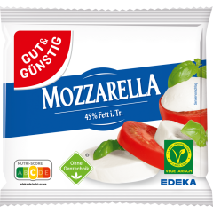GUT&GÜNSTIG Mozzarella 45% Fett i. Tr. 125 g 