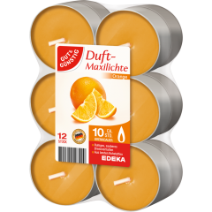 GUT&GÜNSTIG Duftmaxilichte Orange 12 Stück 