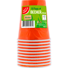 GUT&GÜNSTIG Picknickbecher orange 250 ml 10 Stück 