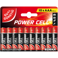 GUT&GÜNSTIG Alkaline Batterien Micro (LR03) 10 Stück 