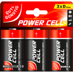 GUT&GÜNSTIG Alkaline Batterien Mono D (LR20) 3 Stück 