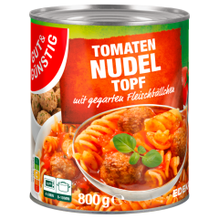 GUT&GÜNSTIG Tomaten-Nudel-Topf mit Fleischbällchen 800 g 