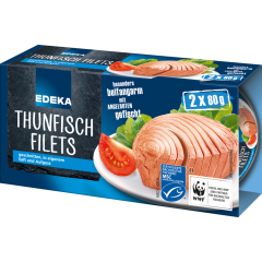 EDEKA Thunfischfilets in eigenem Saft und Aufguss 2 x 80 g 