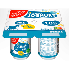 GUT&GÜNSTIG Fettarmer Joghurt mild mit L.Casei, 4er Pack 4 x 150 g 