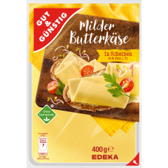 GUT&GÜNSTIG Butterkäse in Scheiben 45% Fett i. Tr. 400 g 