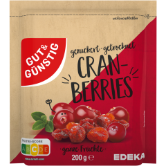 GUT&GÜNSTIG Cranberries, getrocknet, gezuckert 200 g 
