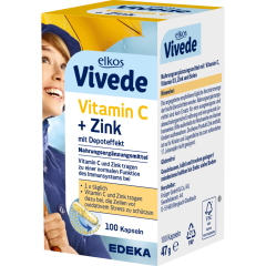 elkos Vivede Vitamin C + Zink Kapseln mit Depoteffekt 100 Stück 