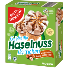 GUT&GÜNSTIG Vanille-Nuss-Hörnchen, 6 Stück 720 ml 