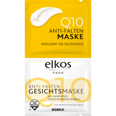 EDEKA elkos Q10 Anti-Falten Gesichtsmaske 2 x 8 ml 