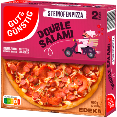 GUT&GÜNSTIG Steinofenpizza Double Salami 660 g 