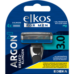 EDEKA elkos FOR MEN Argon 3.0 Ersatzklingen 4 Stück 