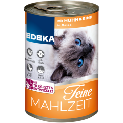 EDEKA Feine Mahlzeit mit Huhn & Rind in Gelee 400 g 