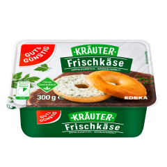 GUT&GÜNSTIG Frischkäse Kräuter 65 % Fett i. Tr. 300g 