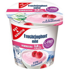 GUT&GÜNSTIG Laktosefreier Fruchtjoghurt 3,8% Fett Himbeere 150 g 