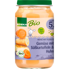 EDEKA Bio Gemüse mit Süßkartoffeln & Huhn 190 g 