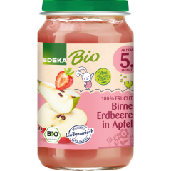 EDEKA Bio Birne Erdbeere in Apfel 190 g 