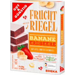 GUT&GÜNSTIG Fruchtriegel Banane-Erdbeere 150 g 