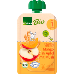 EDEKA Bio Quetschi Mango in Apfel mit Müsli 100 g 
