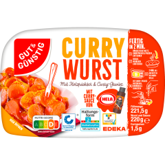 GUT&GÜNSTIG Currywurst mit Sauce 221,5 g 