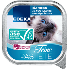 EDEKA Feine Pastete Häppchen mit ASC-Lachs in cremiger Pastete 100 g 