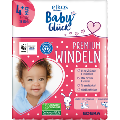 EDEKA elkos Baby Glück Windel Gr. 4+ Maxi Plus 9-15 kg 38 Stück 