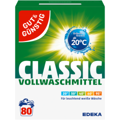 GUT&GÜNSTIG Classic Vollwaschmittel, 80 WL 5,2 kg 