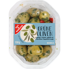 GUT&GÜNSTIG Grüne Oliven gefüllt mit Frischkäse 150 g 