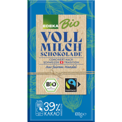 EDEKA Bio Fairtrade Vollmilch Schokolade 100 g 