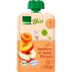 EDEKA Bio Quetschi Aprikose in Apfel-Pfirsich 100 g 