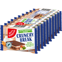 GUT&GÜNSTIG Crunchy Break - Milch-Haselnuss-Waffel 10 x 25 g 