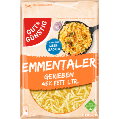 GUT&GÜNSTIG Emmentaler gerieben 45% Fett i.Tr. 250 g 