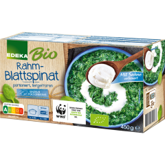 EDEKA Bio Rahm-Blattspinat 450 g 