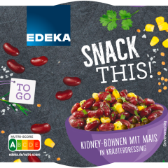 EDEKA Snack this! Kidney Bohnen mit Mais in Kräuterdressing 160 g 