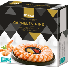 EDEKA Genussmomente Garnelen-Ring mit Cocktail- und Sweet-Chili-Sauce 270 g 