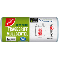 GUT&GÜNSTIG Recycling-Tragegriff Müllbeutel 50 L 20 Stück 