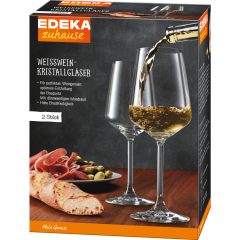 EDEKA zuhause Weißwein-Kristallgläser 2 Stück 