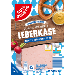 GUT&GÜNSTIG Bayerischer Leberkäse, dicke Scheiben 400 g 
