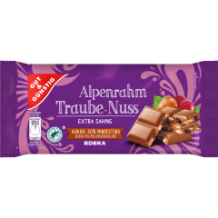 GUT&GÜNSTIG Alpenrahm-Traube-Nuss-Schokolade 100 g 