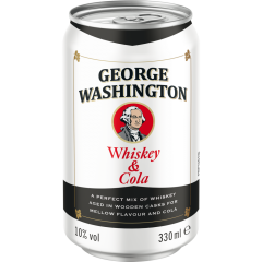 George Washington Whiskey Cola 10% vol. 0,33 l 