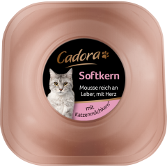 Cadora Softkern Mousse reich an Leber, mit Herz, mit Katzenmilchkern 85 g 