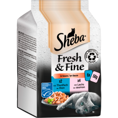Sheba MSC Fresh &Fine in Sauce mit Lachs und Thunfisch 6 x 50 g 