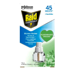Raid Essentials Mücken-Stecker 45 Nächte Nachfüller 23 ml 