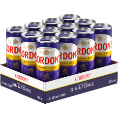 GORDON'S London Dry Gin & Tonic 10 % vol. - Tray 12 x 0,25 l 